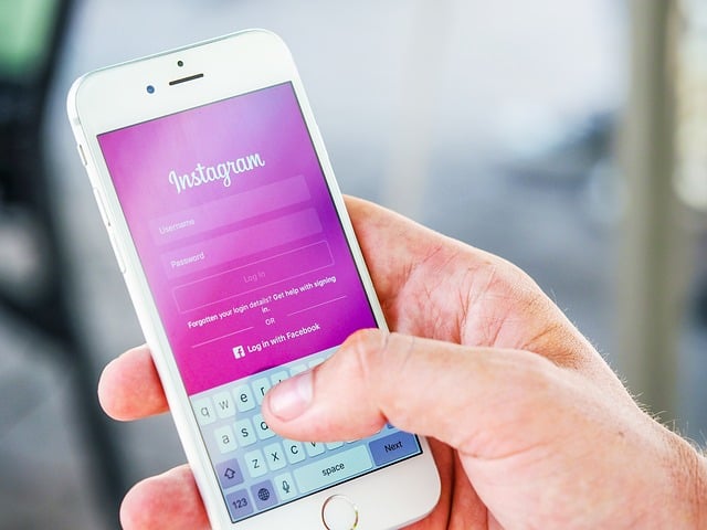 インスタグラムのスマホ画面